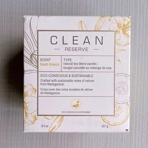 CLEAN RESERVE HOME Fresh Linens Natural Soy Blend Candle